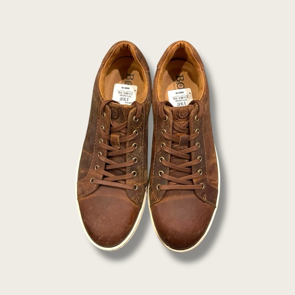NWT BORN BROWN LEATHER SNEAKERS - Picture 2 of 4